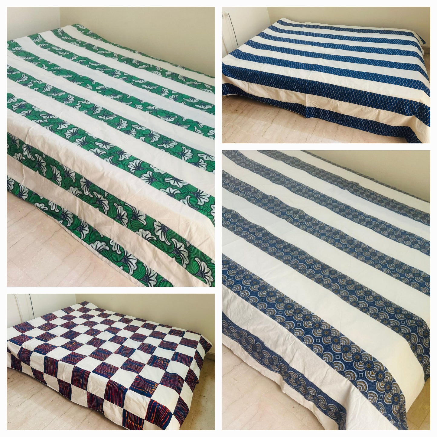 Des couvres-lits en patchwork