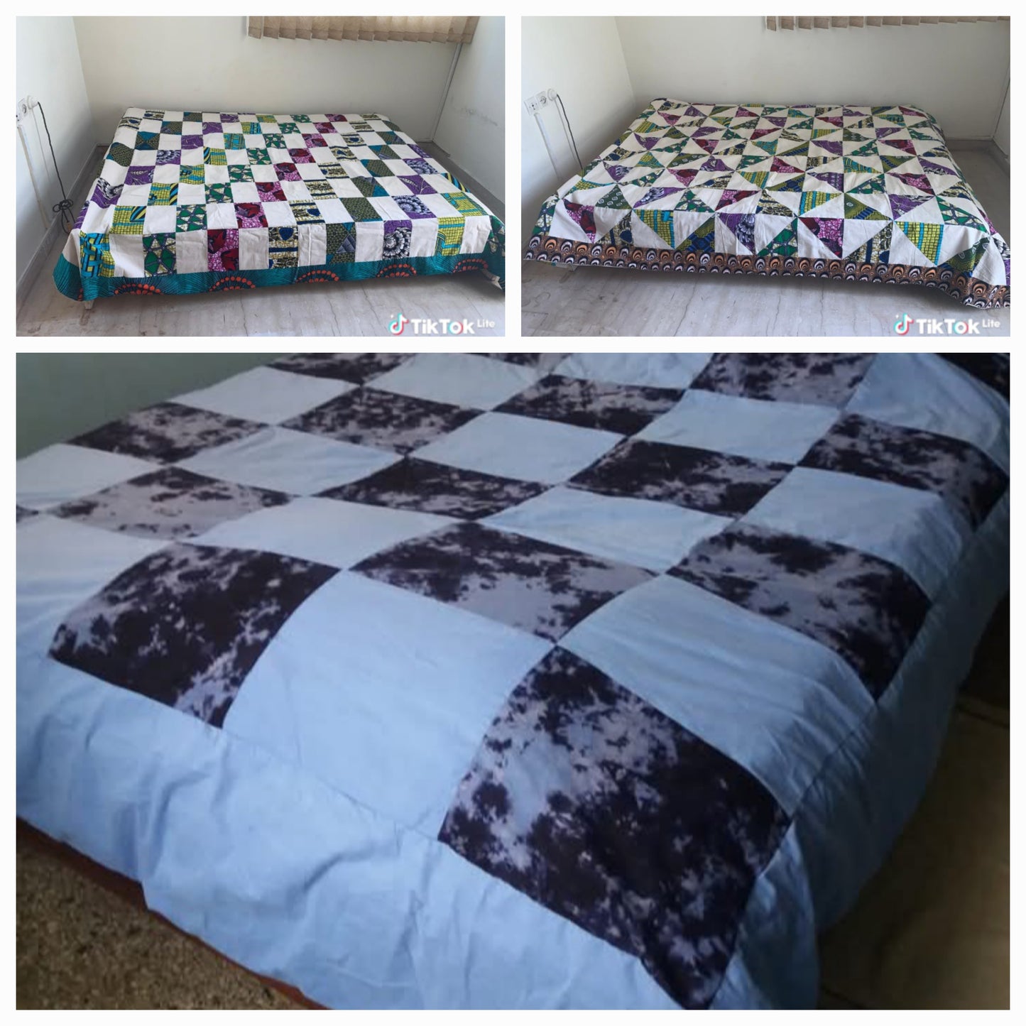 Des couvres-lits en patchwork