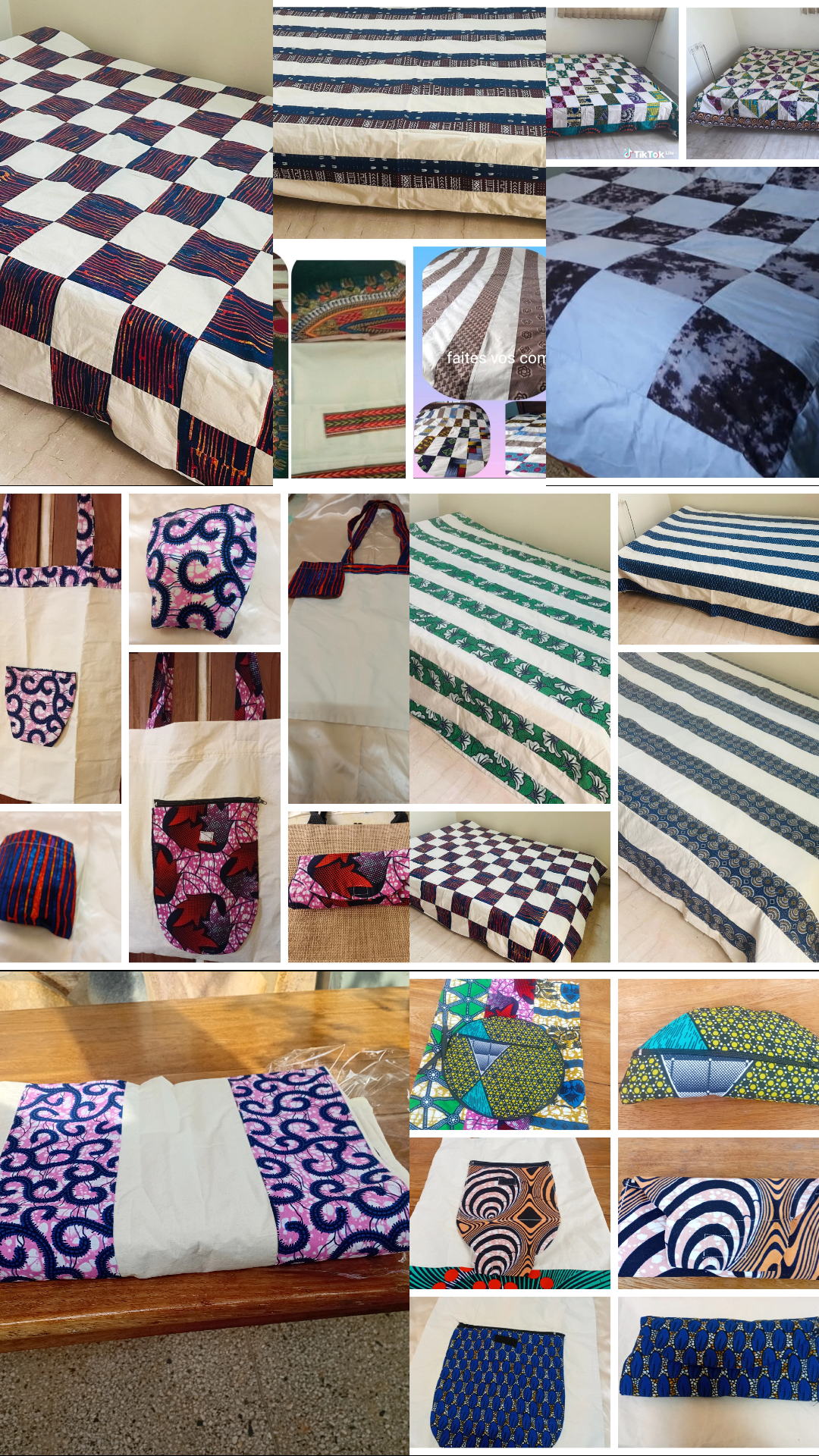 Des couvres-lits en patchwork